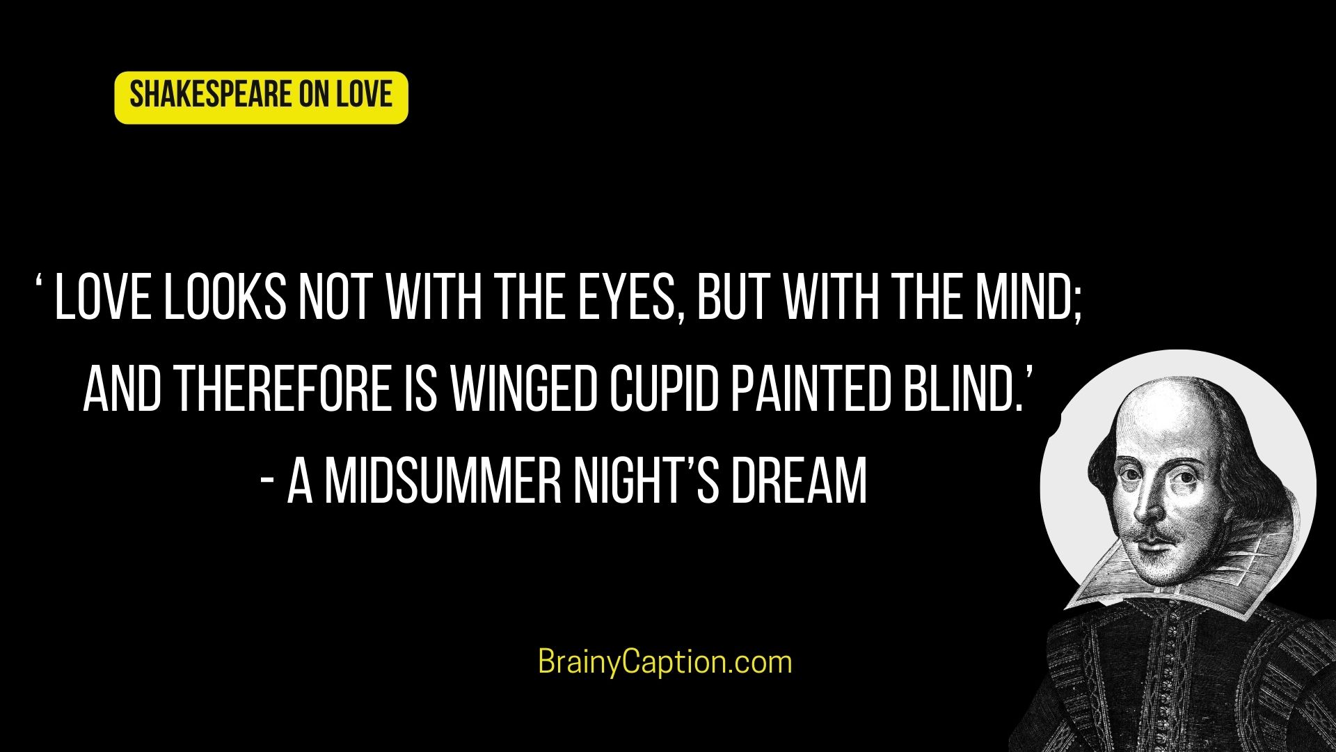 William Shakespeare quotes on love from a midsummer night's dream