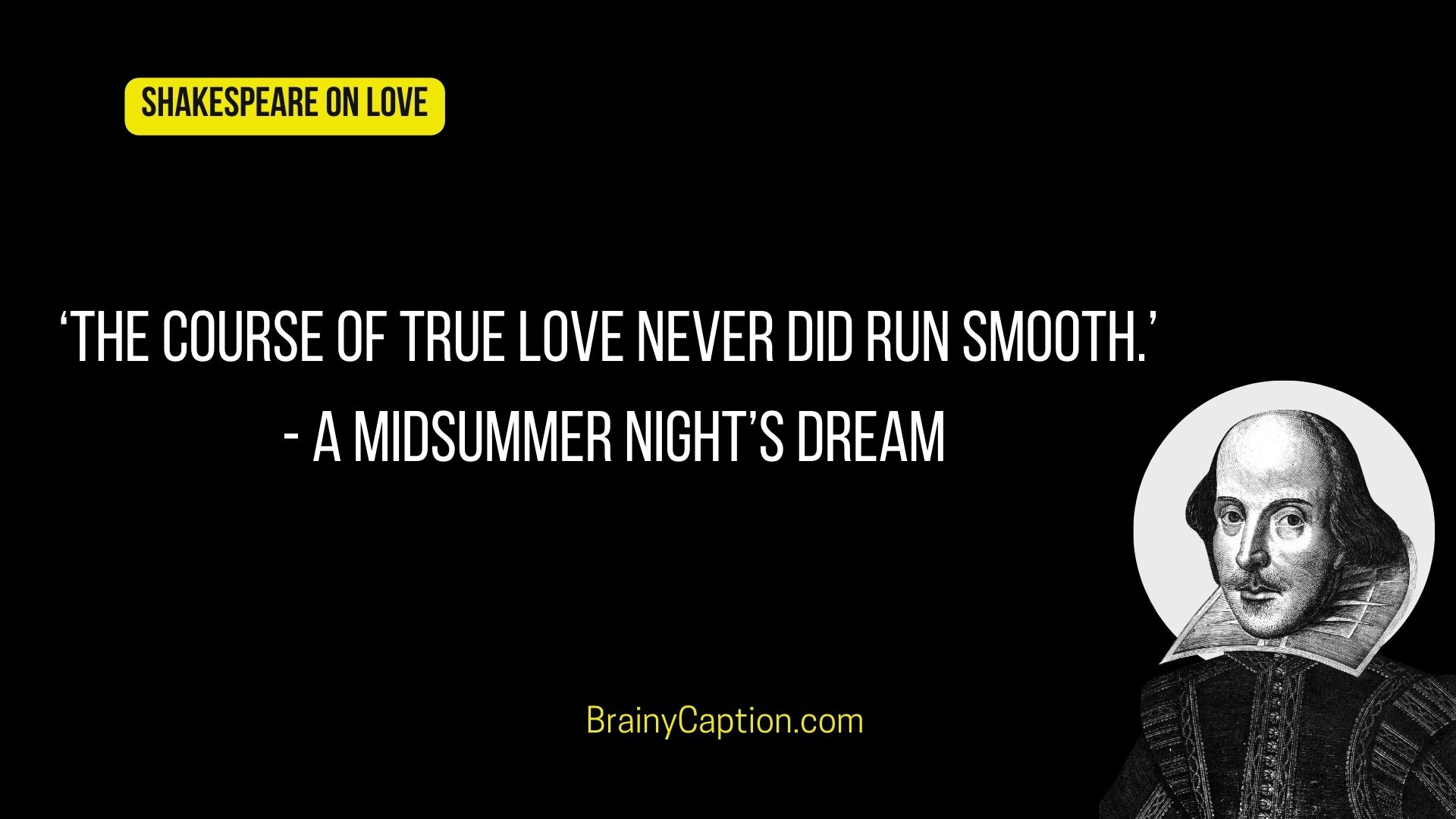 Shakespeare quotes on love from A midsummer night's dream
