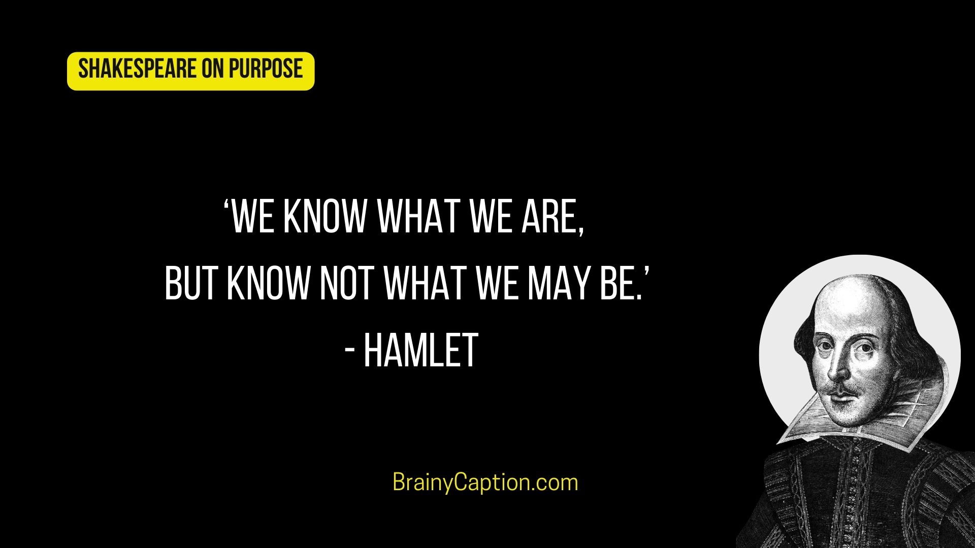 Shakespeare quotes on purpose from Hamlet